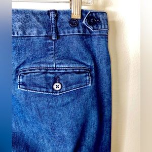 Sz 10 Express “editor” wide leg in dark denim